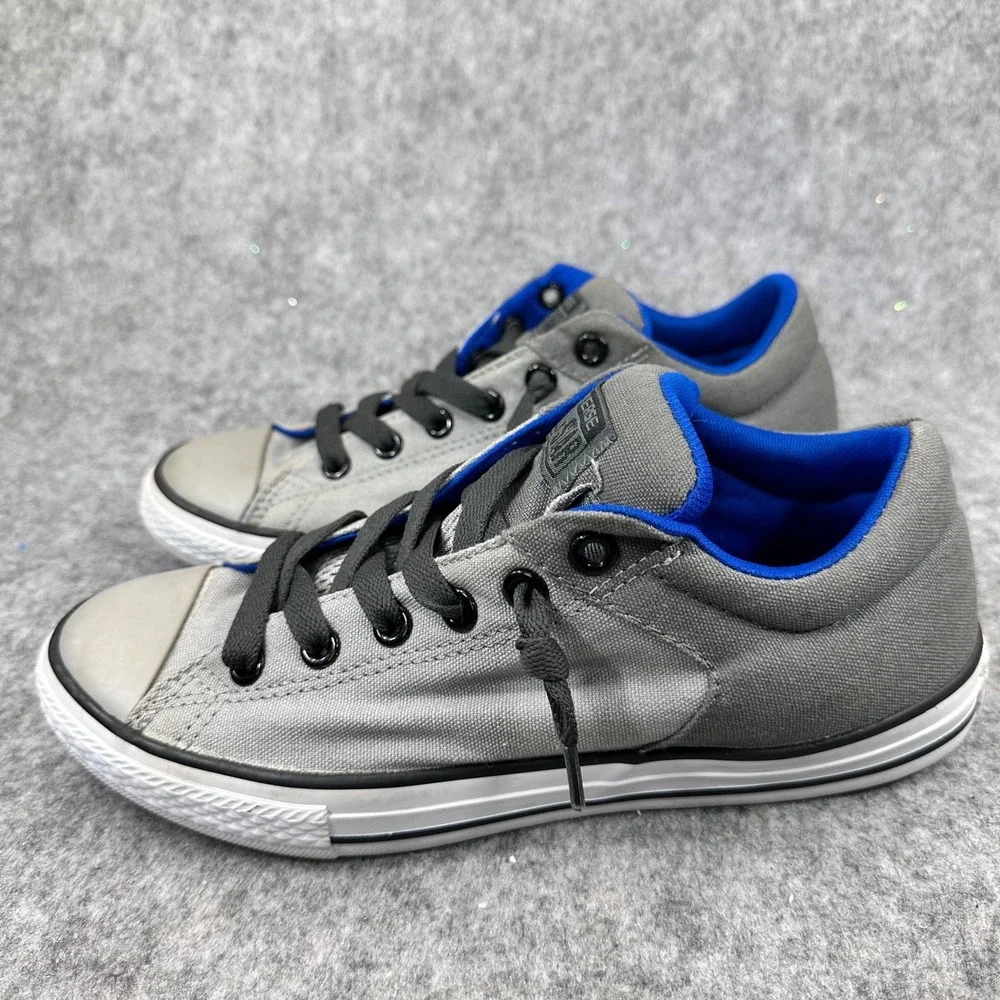 Converse Chuck Taylor All Star Low Gray Blue Canvas Sneakers Junior Size 6
